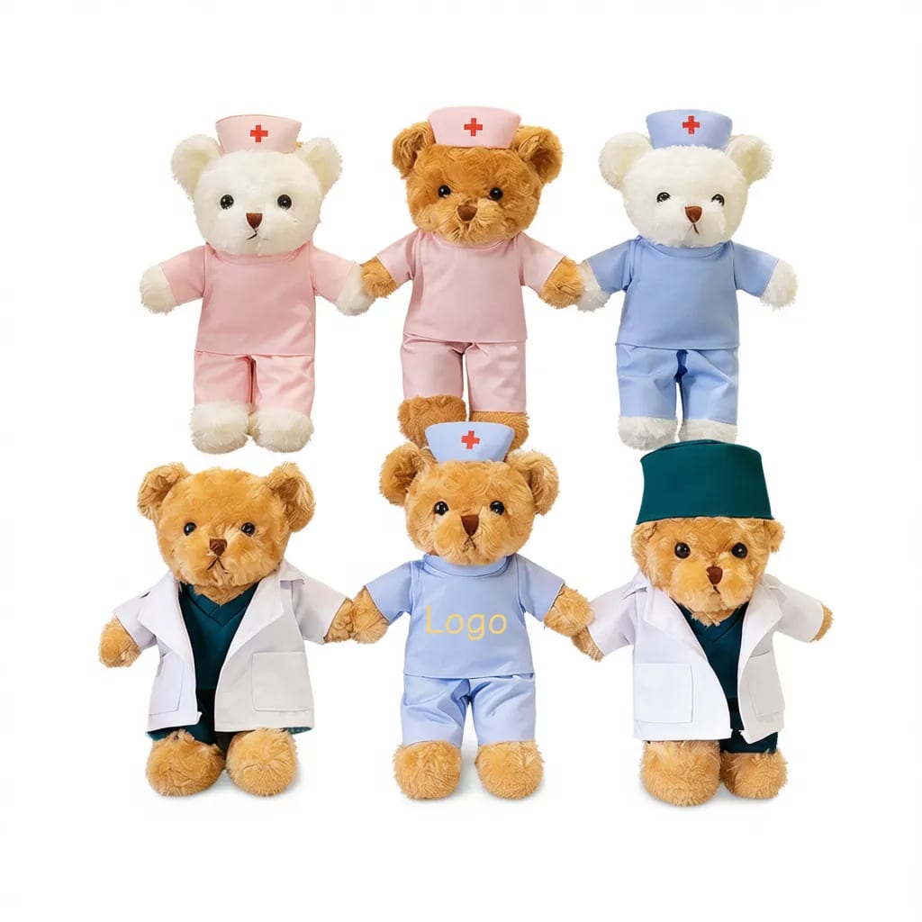 12" Healthcare Hero Plush Bear in Doctor Nurse Uniform