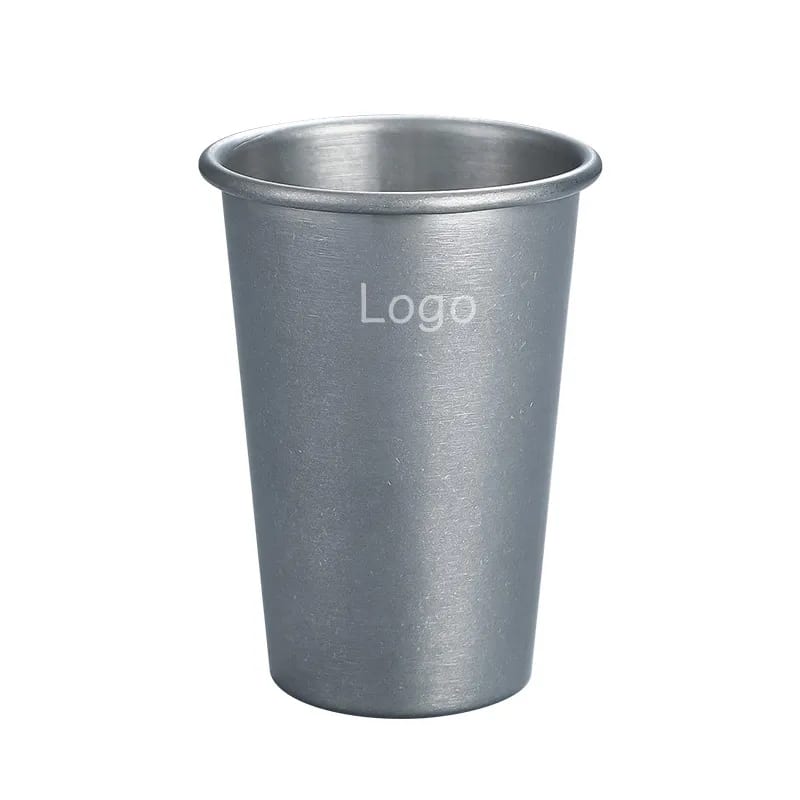 16 oz Distressed Stainless Steel Pint Tumbler Cold Drink Cup — image 1 of 3