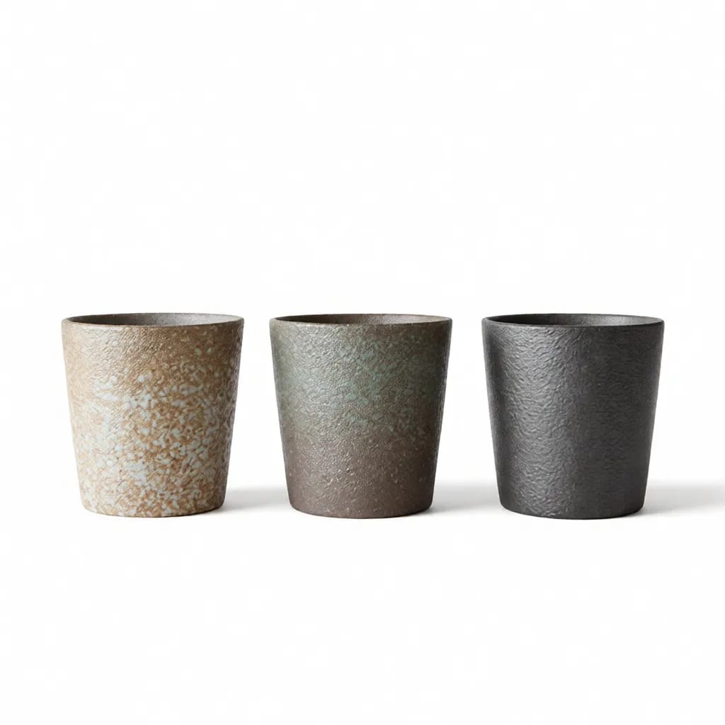 2 oz Rustic Coarse Stoneware Tea Tasting Cup
