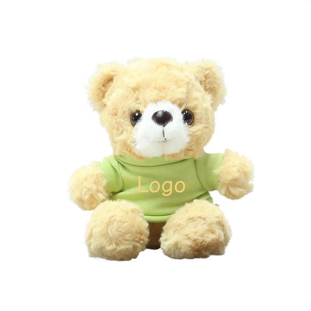 6" Stuffed Animal Small Plush Teddy Bear w/ Imprinted Shirt