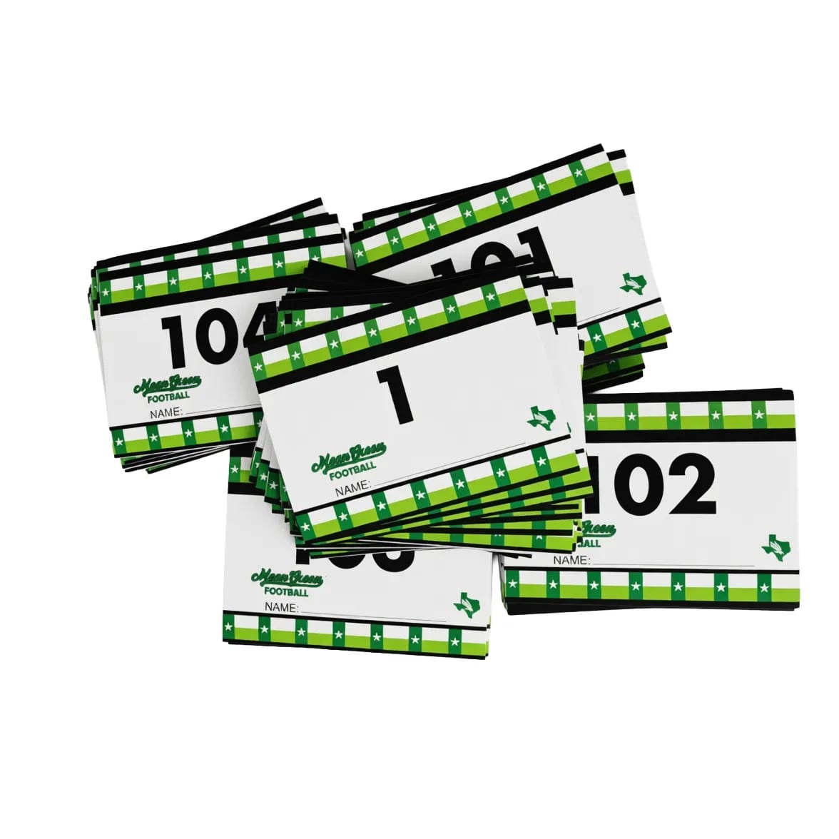 8 x 6" Full Color Adhesive Tear Resistant Race Bib Number — image 1 of 7