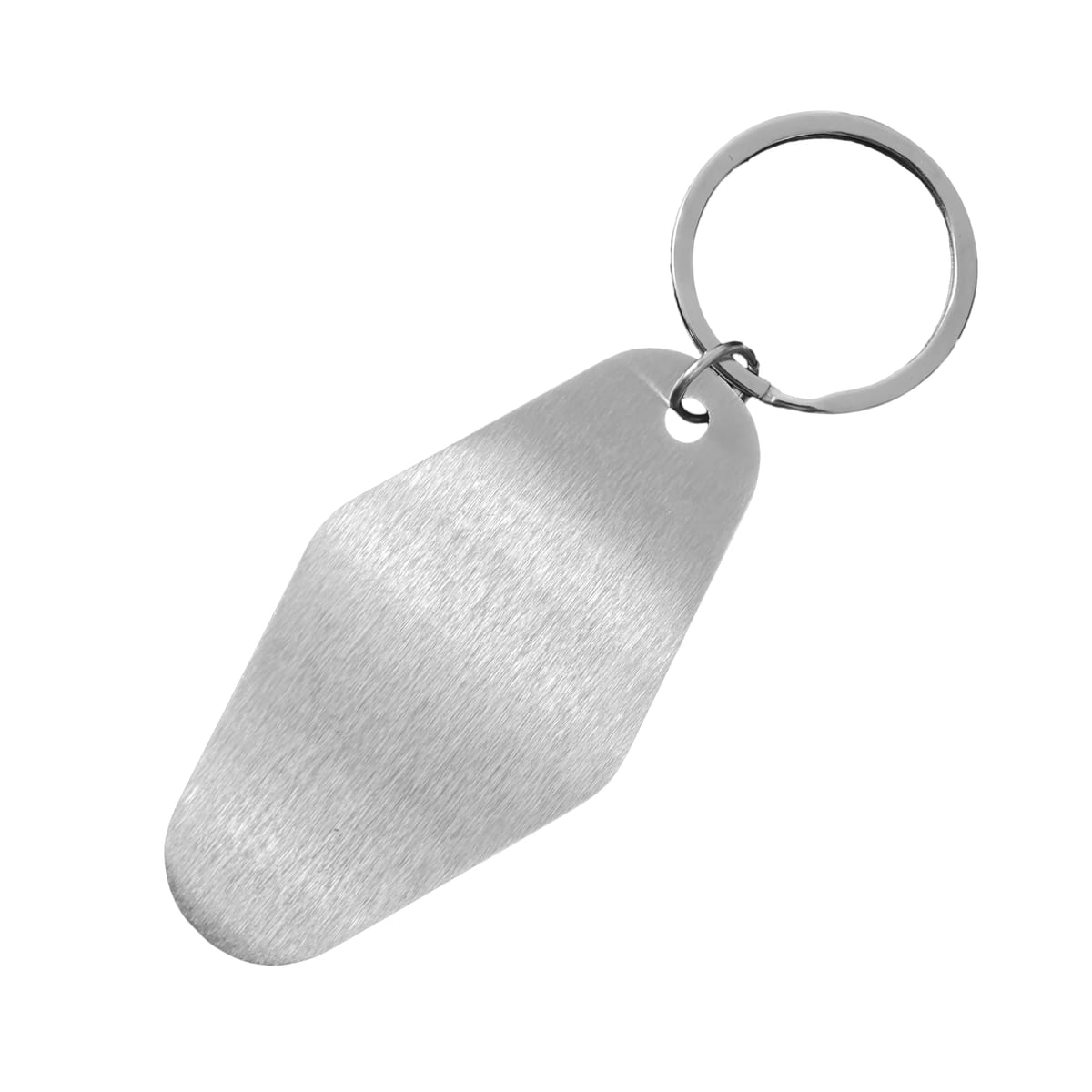 Brushed Stainless Steel Vintage Style Hotel Key Tag Fob — image 1 of 2