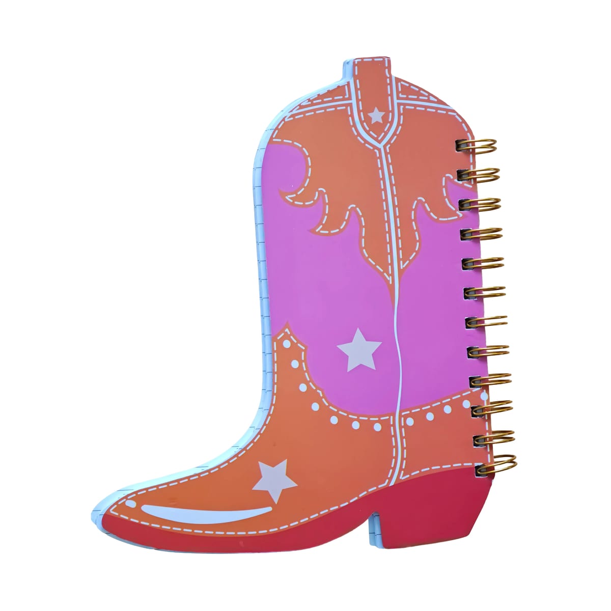 Cowboy Boot Shaped Die Cut Spiral Lined Writing Notebook — image 1 of 3