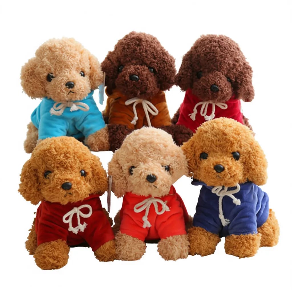 Cuddly Plush Poodle Dog in Hoodie with Fun Barking Sound