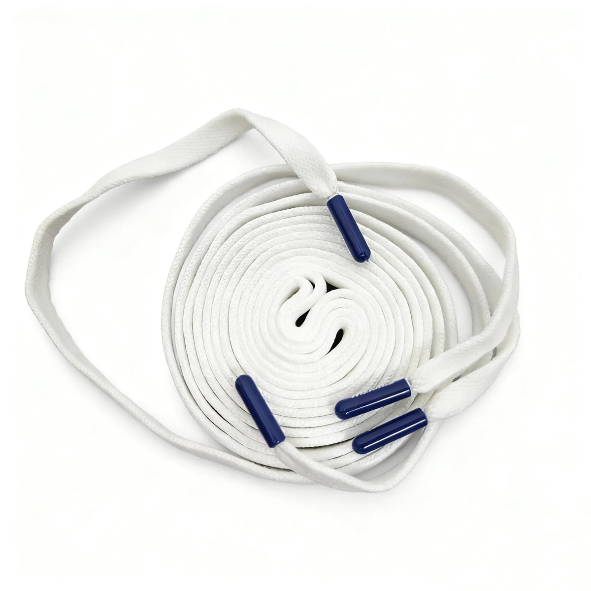 Customizable Flat Woven Laces with Logo Imprinted Tips