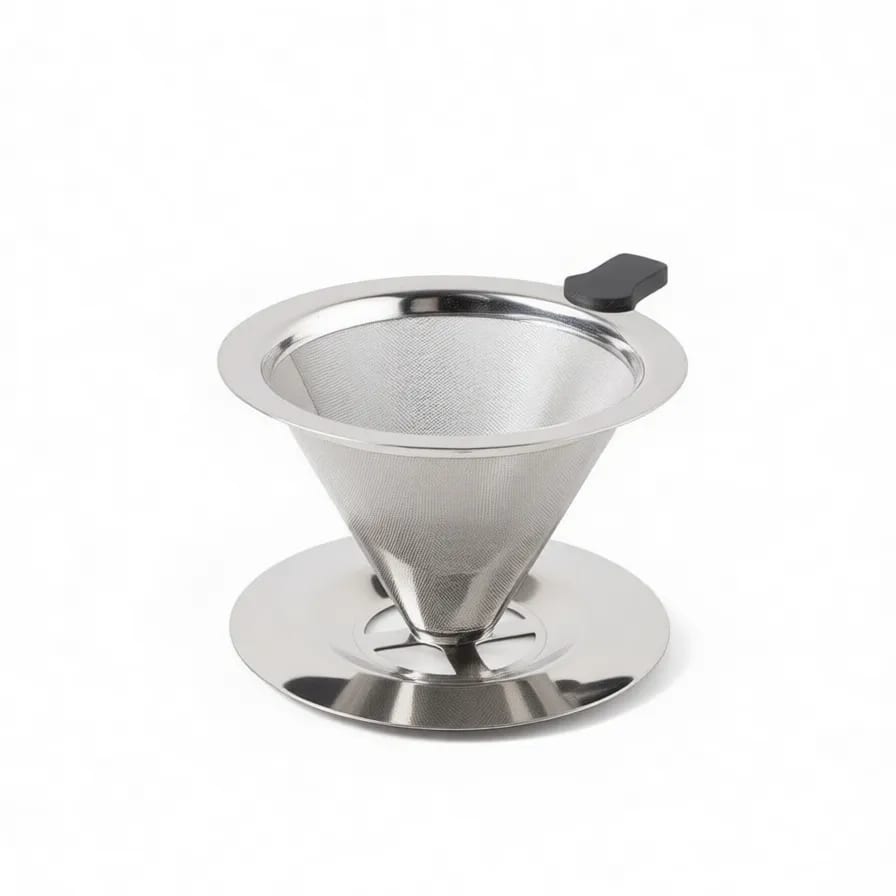 Double Layer Mesh Stainless Steel Pour Over Coffee Dripper — image 1 of 2