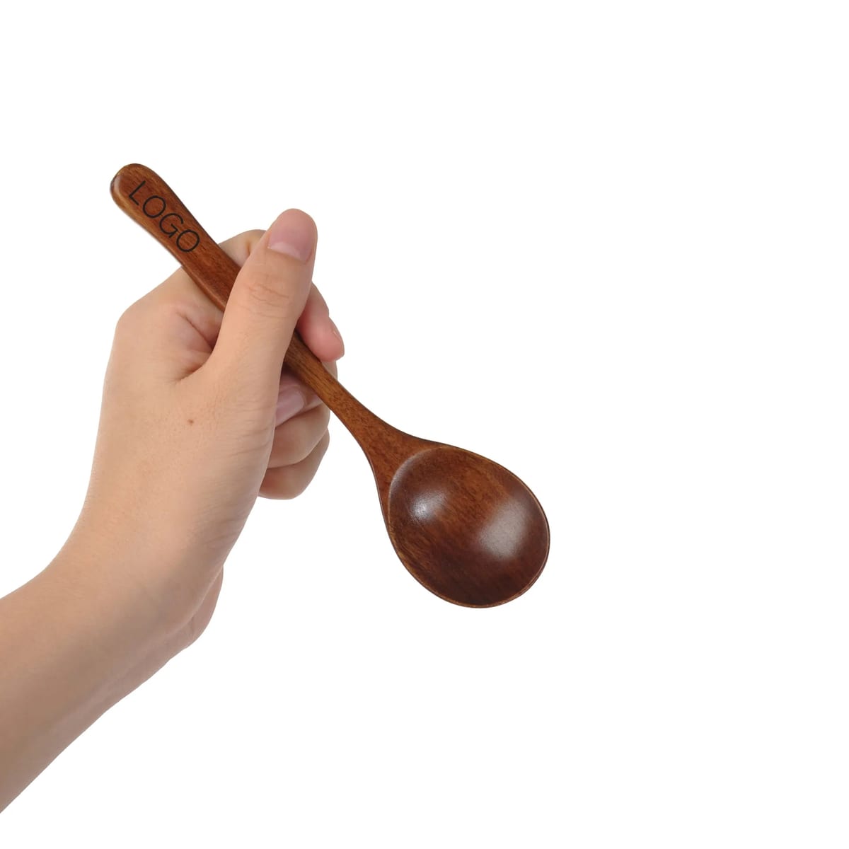 Elegant Handcrafted Natural Wood Soup Coffee Dessert Spoon — image 1 of 4
