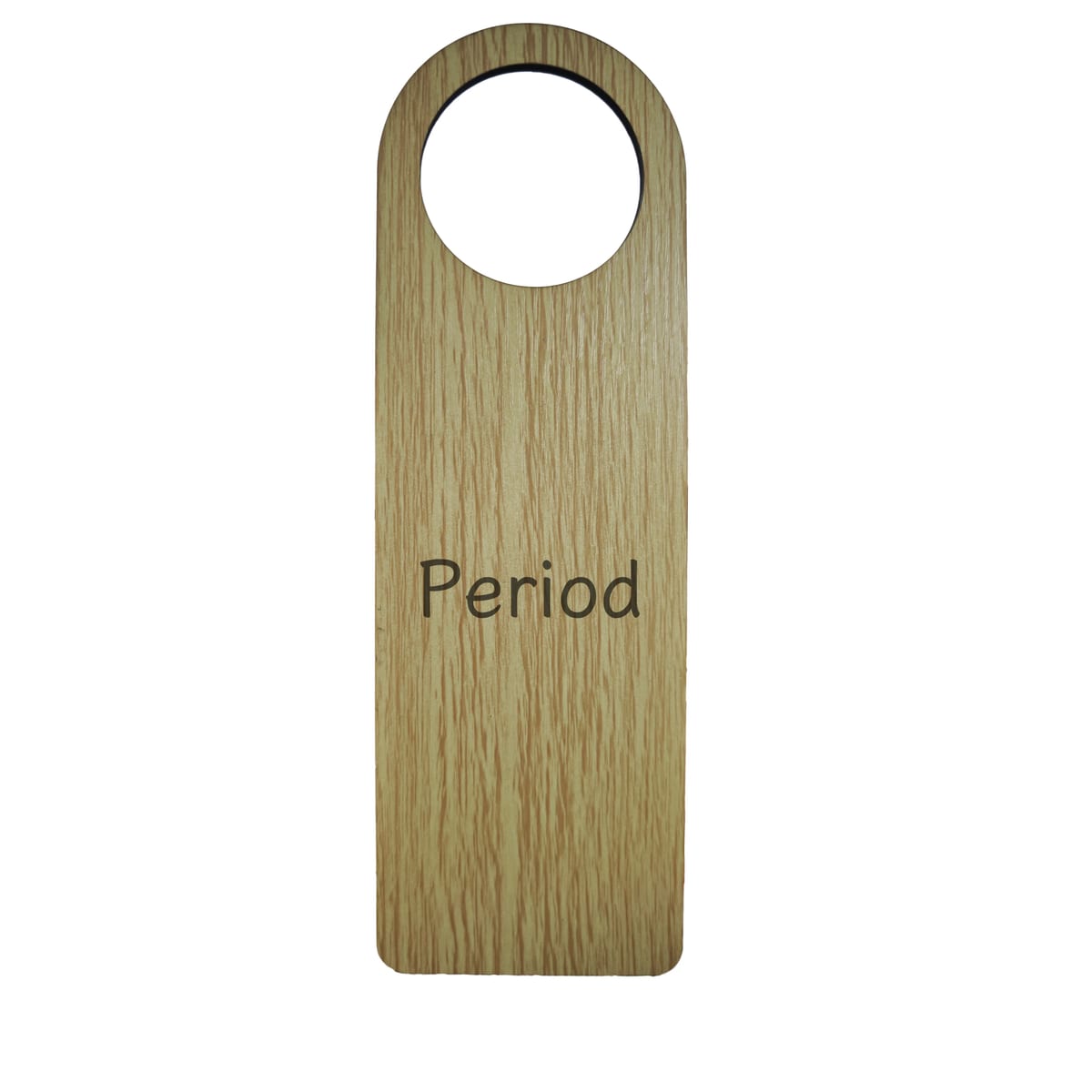 Elegant Wood Grain Finish Custom Hotel Doorknob Hanger Sign