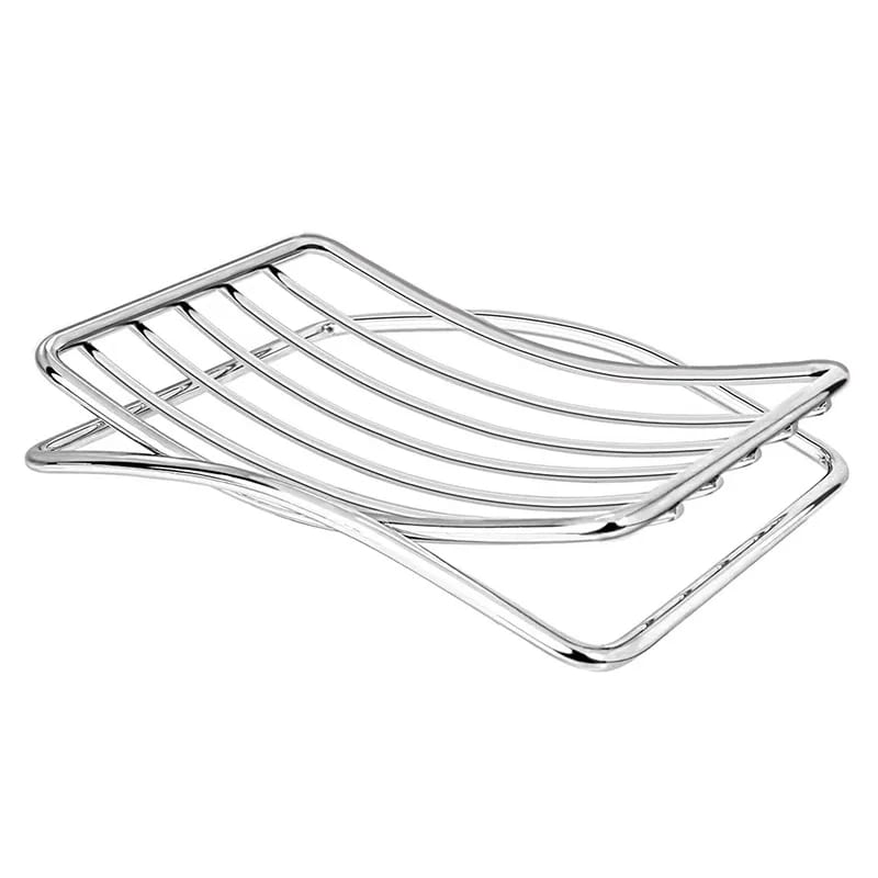 Fine Sleek Openwork Frame Stainless Steel Draining Soap Dish