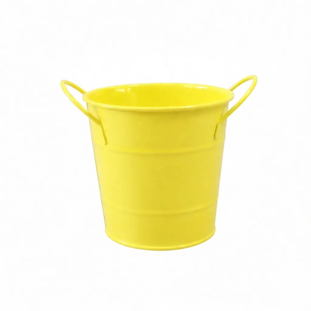 Galvanized Metal Bucket Planter Pen Holder Desk Storage Pail
