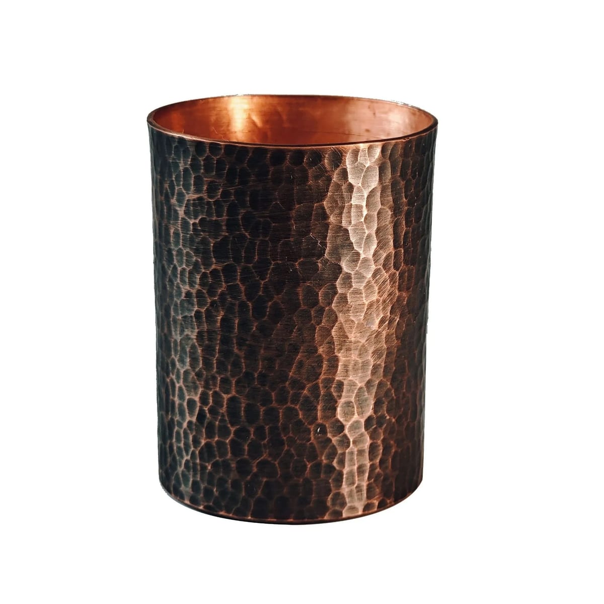 Hammered Pure Copper Tumbler 7oz Handcrafted Drinking Cup
