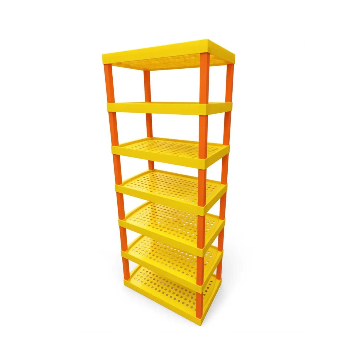 Modular Perforated Plastic Retail Floor Display Rack Shelf