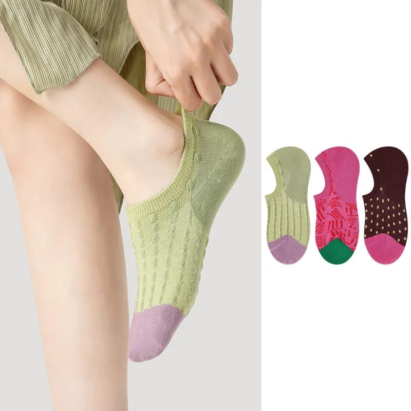 Non-Slip Low Cut Ankle Socks Breathable Cotton Blend Liner