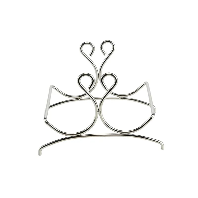 Premium Sculptural Wireframe Steel Dual Wine Bottle Holder