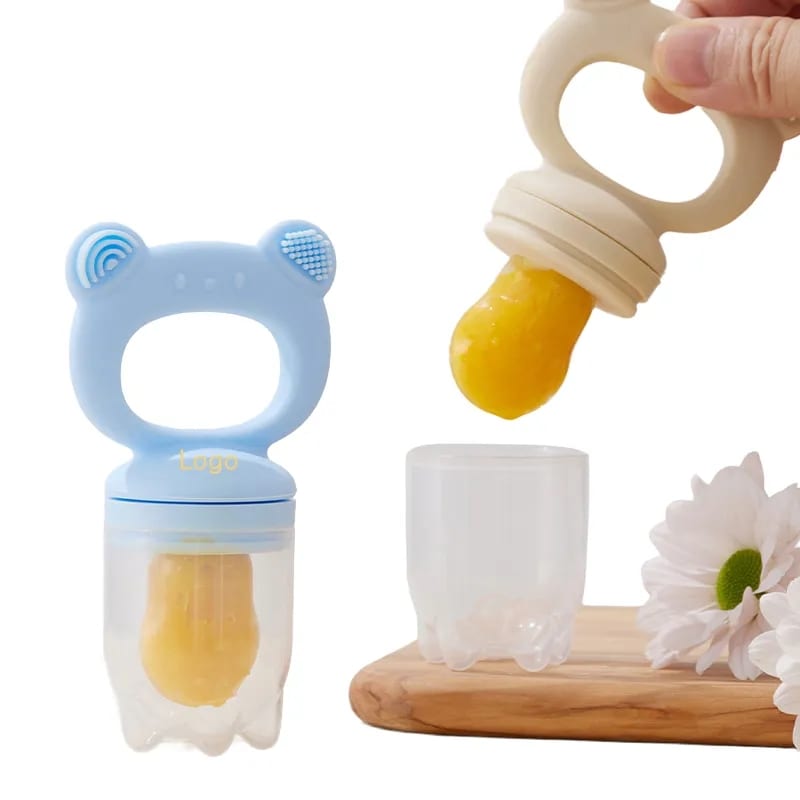 Safe Baby Fruit Feeder and Soothing Silicone Teether Toy