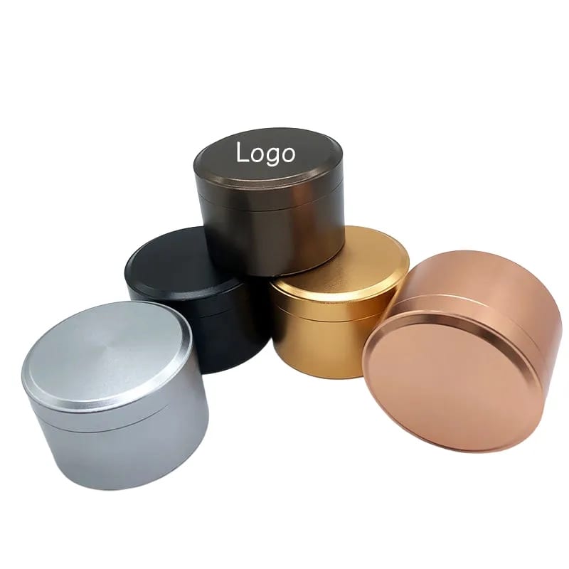 Sleek Anodized Aluminum Airtight Travel Storage Stash Jar