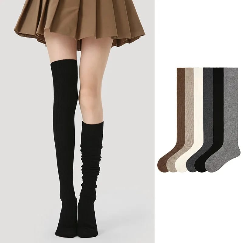 Ultra Soft Wool Blend Over The Knee Stockings Cozy Hosiery